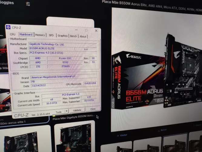 Placa mãe Gigabyte b550m Aorus Elite