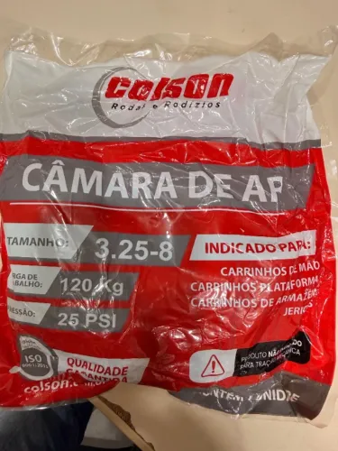 Câmara de Ar 3,25" x 8" - Colson - para carrinhos de mão, etc *** VENDO LOTE 450 PEÇAS ***