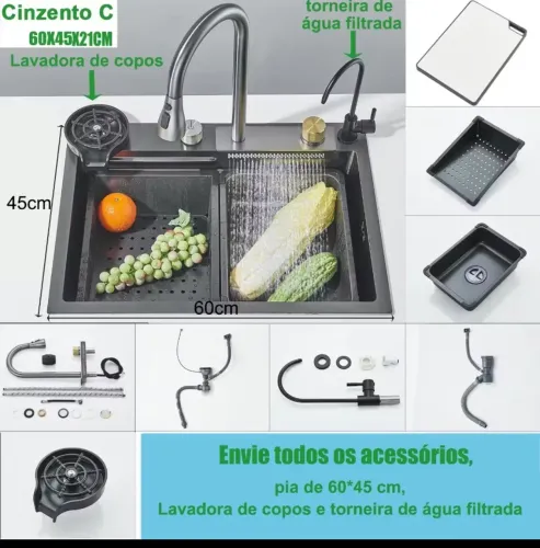 Kit Cuba Cozinha Gourmet De Aço Inoxidável
