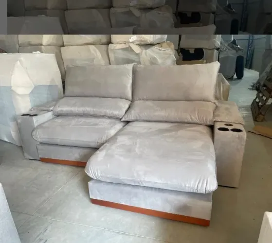 SOFÁ RETRÁTIL E RECLINÁVEL GRAZI PRIME 2,50 m - UNIART ESTOFADOS