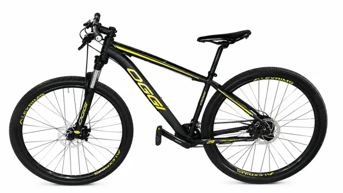 Bicicleta 29 Oggi Hacker Sport 21 Vel. Cores Preto/amarelo/dourado Tamanho Do Quadro 17
