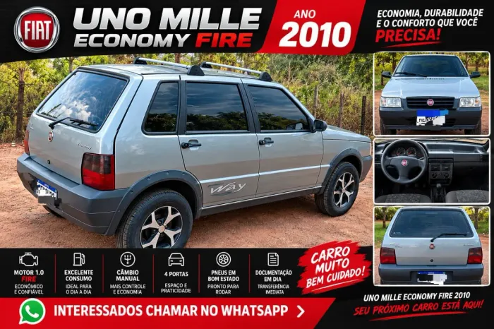 Fiat Uno Mille WAY Economy 1.0 F.flex 4P 2011