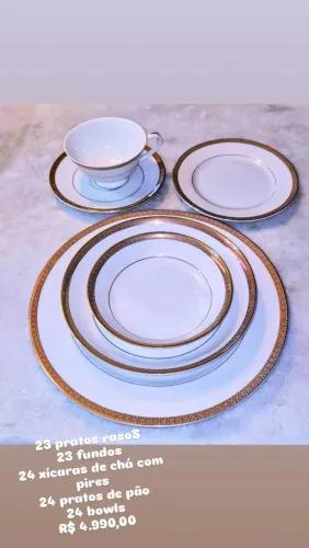 Conjunto porcelana jantar Regency fine china