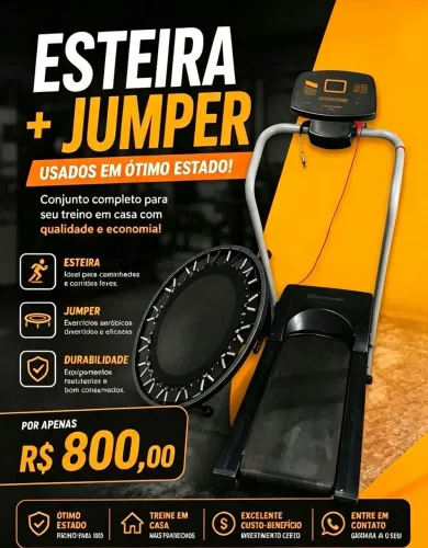 Esteira profissional usada e jumper usado