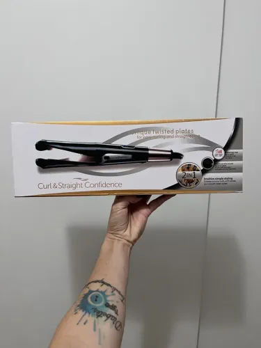 Alisador De Cabelo 2 Em 1, Modelador Espiral bicolor