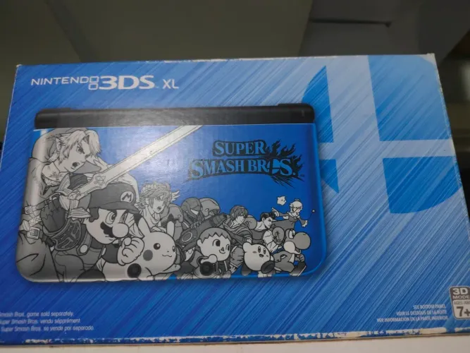 3ds xl edição smash Bros completo na caixa + película + leitor nfc