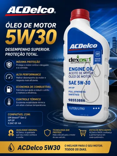 Óleo acdelco 5w30 dexos 1 original