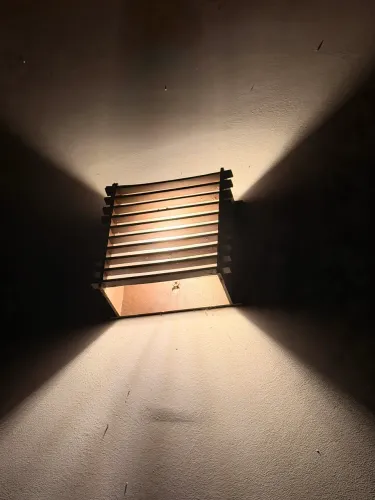 Arandela de Madeira Megalux Rústica Marrom G9 Parede Quarto LED Bivolt