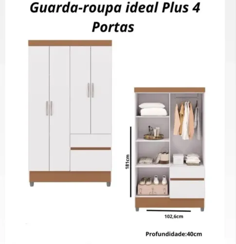 Mega promoção do Dia de Guarda Roupa 4 portas 