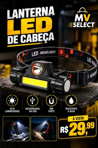 Lanterna led de cabeça