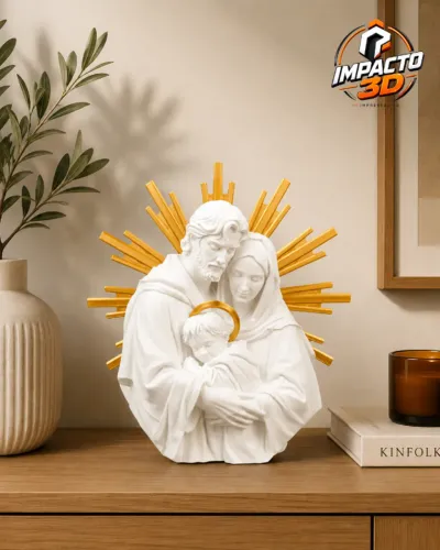 Família Sagrada - Decoração Religiosa 3D
