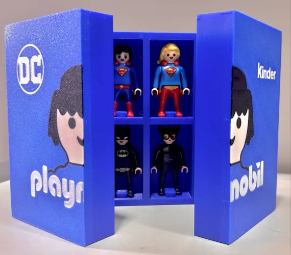Coleção completa kinder DC Playmobil com expositor 