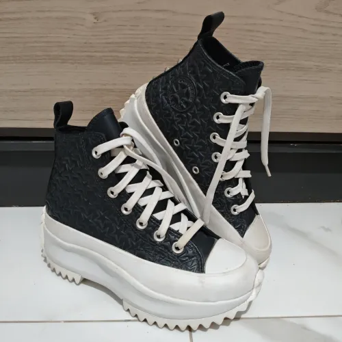 tênis converse run star hike em couro preto 34