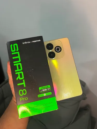 Infinix Smart 8 Pro 256GB - Dourado (Com Caixa)