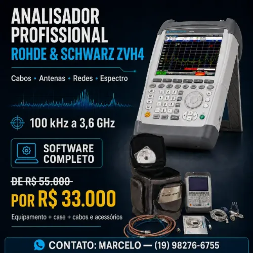 Analisador de Espectro e Antenas Rohde & Schwarz ZVH4 de RF 3,6 GHz Completo