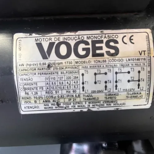 Motor 3/4 baixa rotação 