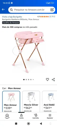 Banheira da Burigotto Milênia, rosa.