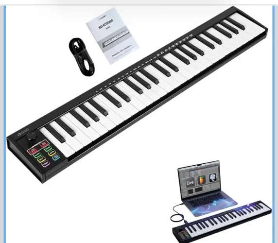 Teclado controlador Midi 49 teclas