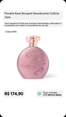 Colônia Floratta Rose Bouquet 75ml