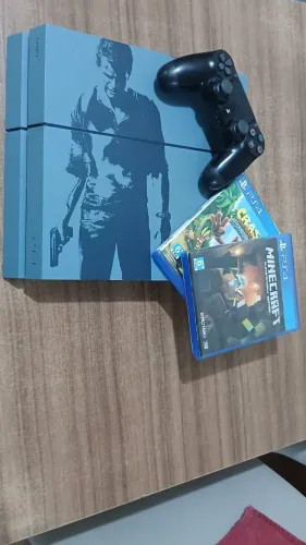 PS4 Uncharted 4 Limited Edition 500GB - Edição Especial + 6 Jogos+ DualShock Original