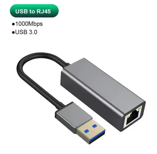 Adaptador Ethernet RJ 45 1000Mbps USB 3.0 RJ45