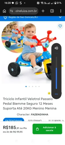 Triciclo infantil 