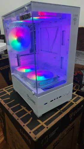 Gabinete Gamer Aquário RGB com 5 Fans Fixo.
