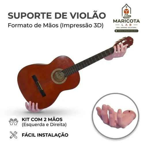 SUPORTE PARA VIOLÃO EM FORMATO DE MÃOS