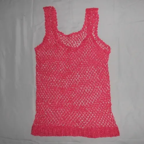 Blusa Feminina Tricotada Rosa - Tam. P - liquidação queima estoque bazar brechó roupas