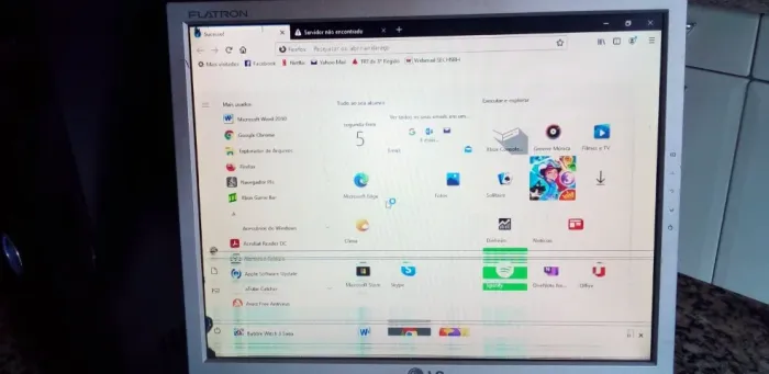 Monitor LG Flatron com defeito