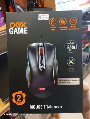 Mouse gamer 14400 Dpi Oex Titan