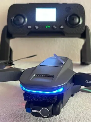 Drone l200 pro + cartão 128gb gimbal 2 eixos gravação 2.7k gps