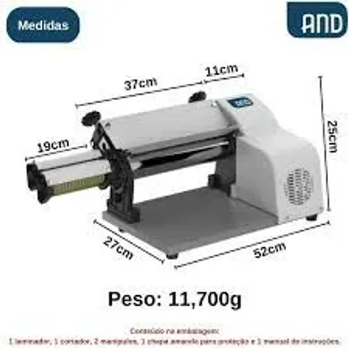 Cilindro Elétrico De Massas 37cm Com Cortador Profissional
