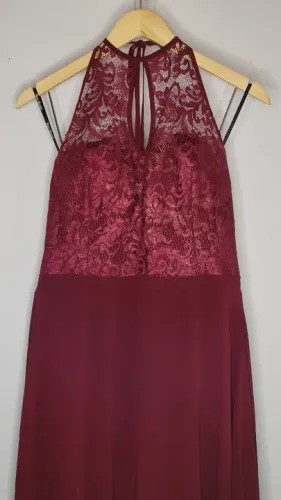 PROMOÇÃO Vestido de festa longo - Marsala - Tamanho G