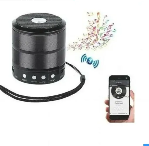 MINI CAIXINHA DE SOM BLUETOOTH COM ENTRADA PARA PEN DRIVE , CARTÃO MICRO SD E RÁDIO.