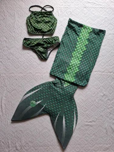 Kit cauda de Sereia para infantil - Verde
