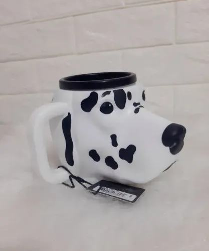 Caneca Plástica cabeça Cachorro Dálmata