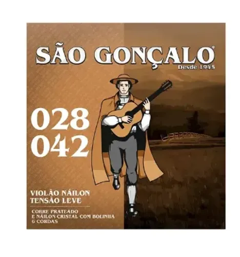 Encordoamento Violão Nylon Cristal C/ Bolinha São Gonçalo