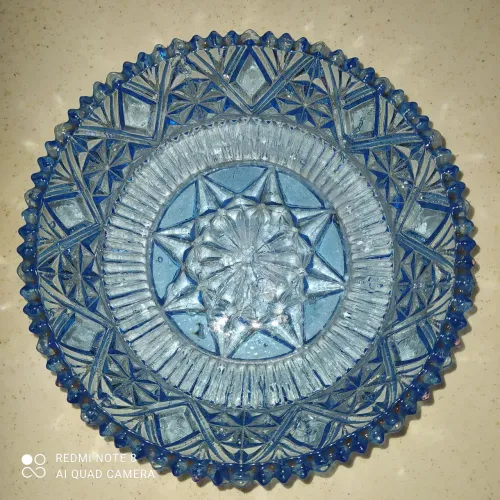 Compoteira Vidro Azul Estrela