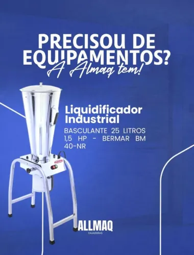 LIQUIDIFICADOR INDUSTRIAL BASCULANTE 25 LITROS - BM 40 NR