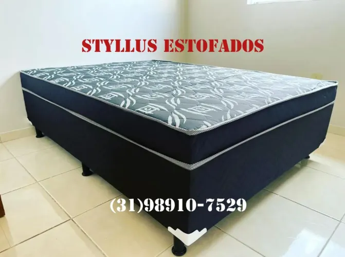 Cama box casal semi ortopédico com molas ensacadas