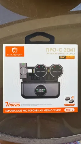 Microfone Lapela sem fio duplo