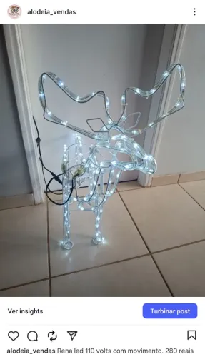 Rena natal com led e movimento