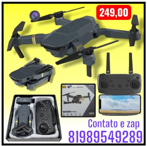 drone dobrável 998 Pro com câmera dupla <br>