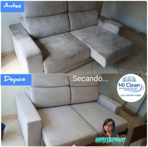 Sofá limpo novamente