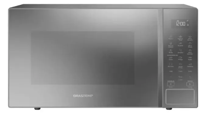 FORNO MICROONDAS 32 LITROS COM MENU GOURMET CINZA BRASTEMP 220V  - LEIA A DESCRIÇÃO ANTES 