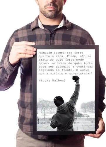 Quadro Motivacional Rocky Balboa