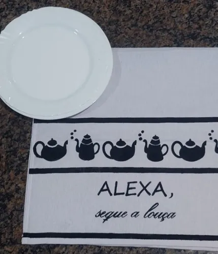 Pano de Prato "Alexa, seque a louça"