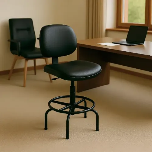 Cadeira Caixa Executiva Lisa Sem Braços Aranha Martiflex Preta Conforto Modelo 35031