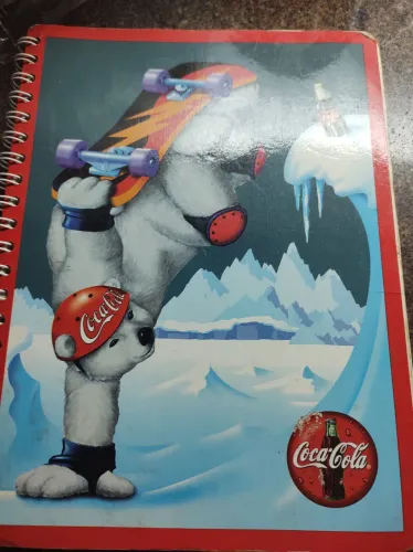 Caderno Coca-Cola Urso Polar Skate Vintage